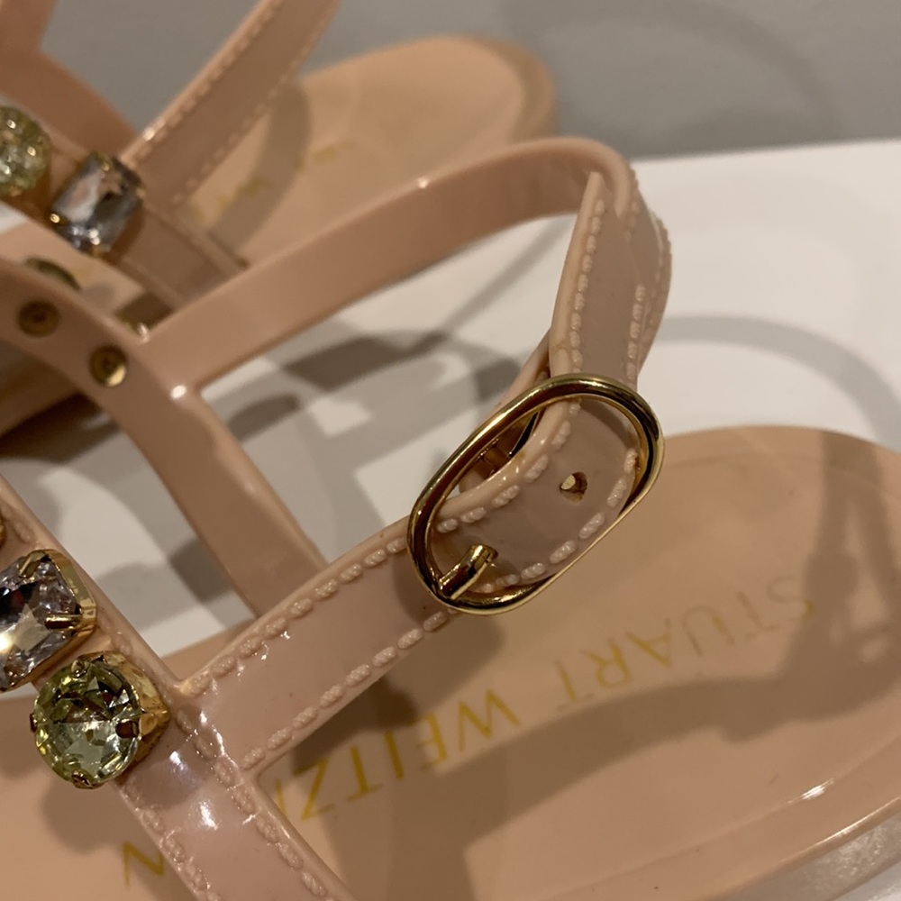 Stuart Weitzman Jaide Thong Sandles Rhinestones W… - image 6